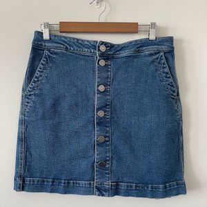 Button Down Denim Skirt